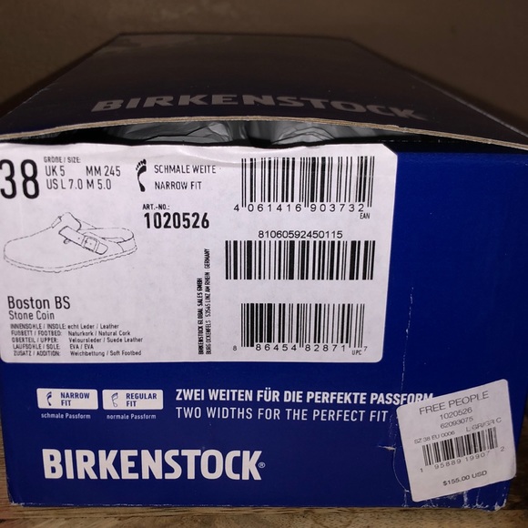 Not for sale!!!!! Pictures of label for Birkenstock